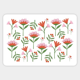 Vintage Floral Green Pattern Sticker